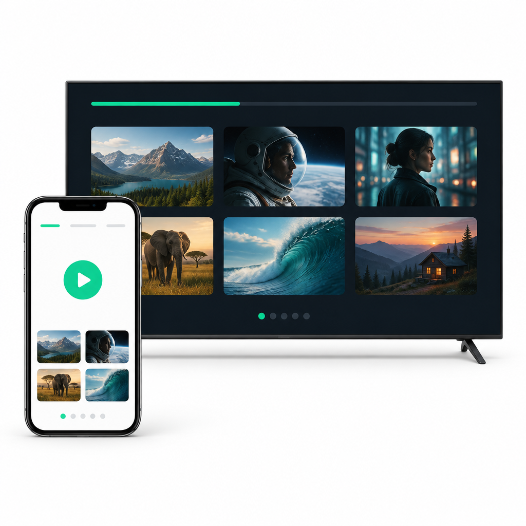 Aplicación de IPTV El Mejor en una Smart TV y un móvil, mostrando canales en directo